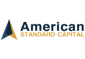 Logo of American Standard Capital with a blue and gold triangular design.